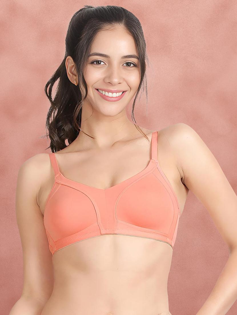 women peach cotton minimizer bra - 21388473 - Zoom Image - 0