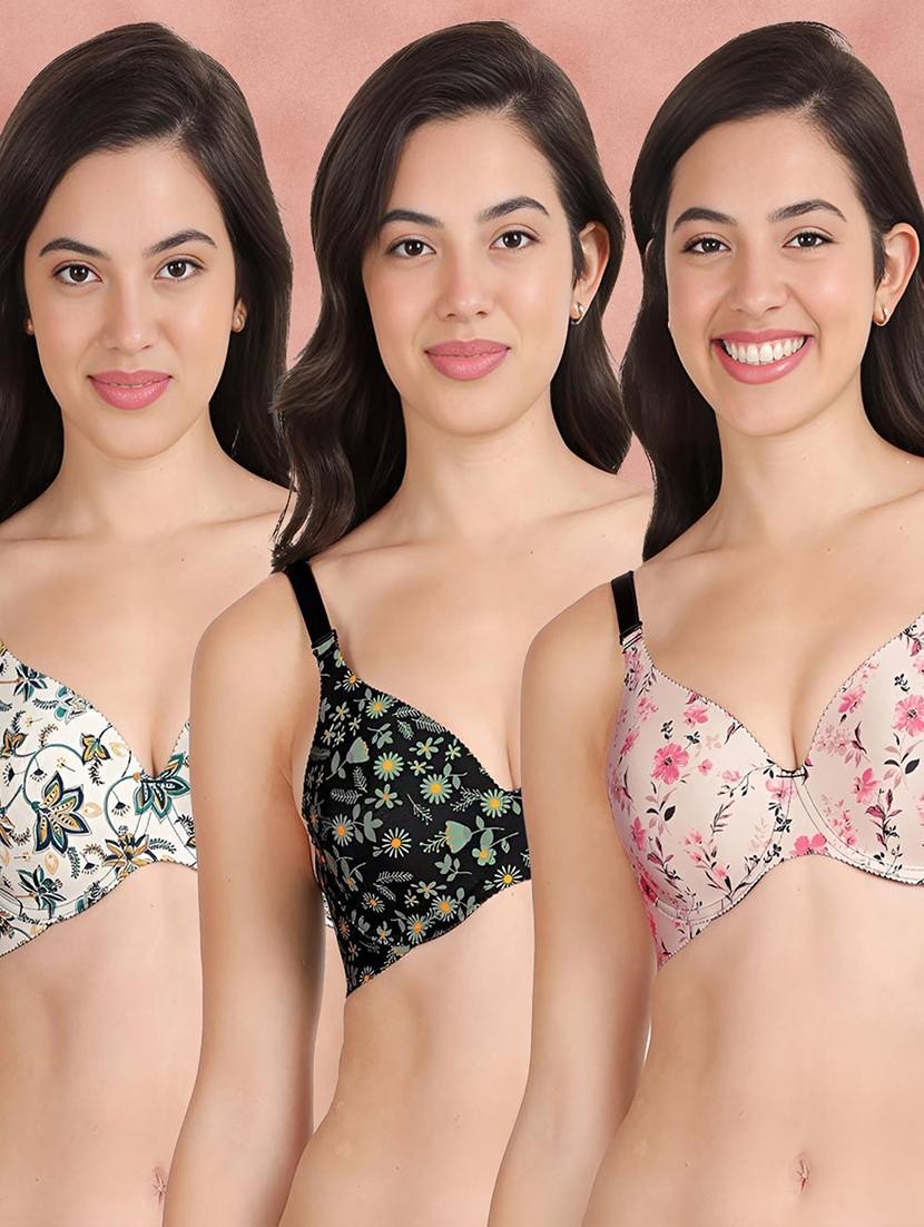 pack of 3 printed bra combos - 21388688 -  Zoom Image - 0