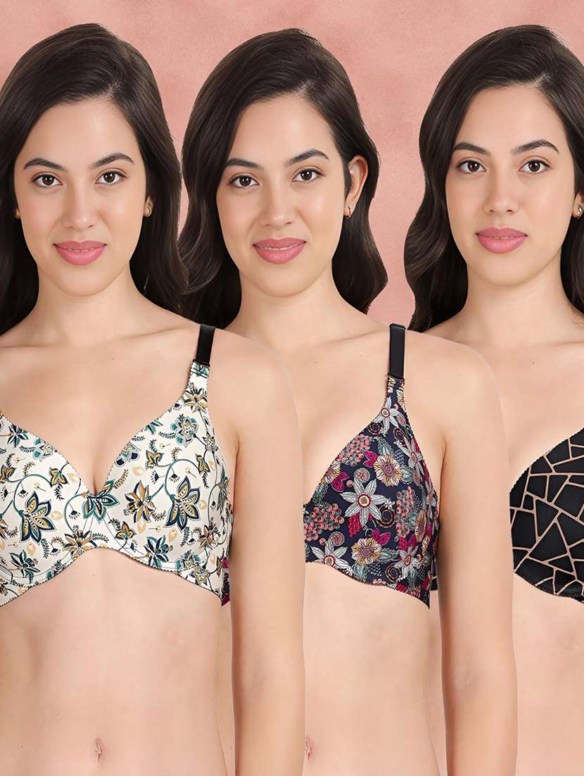 pack of 3 printed bra combos - 21388864 -  Zoom Image - 0