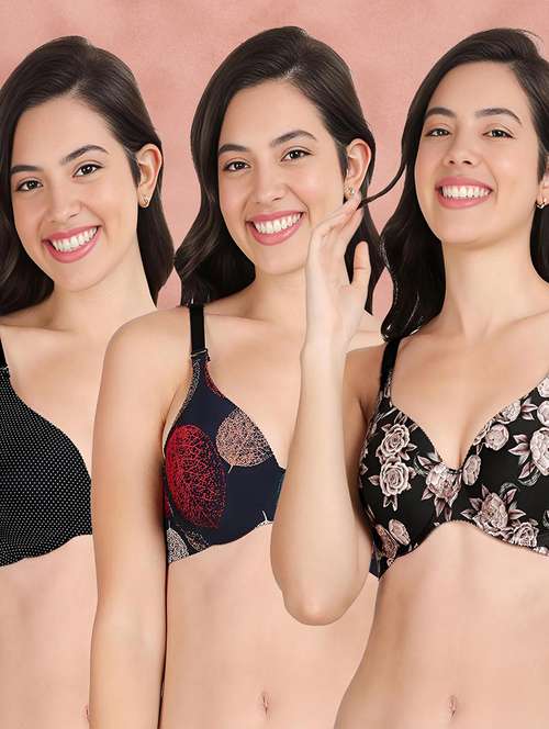 pack of 3 printed bra combos - 21388887 -  Standard Image - 0
