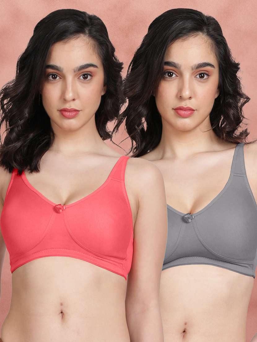 women pack of 2 solid t-shirt bra - 21388992 - Zoom Image - 0