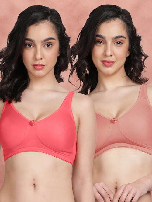 women pack of 2 solid regular bra - 21388993 - Standard Image - 0