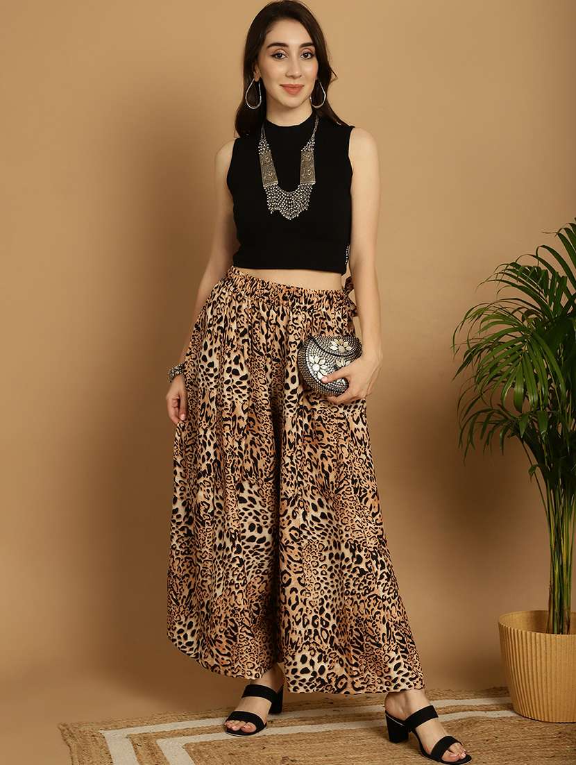 women pack of 2 printed palazzos - 21389037 - Standard Image - 3
