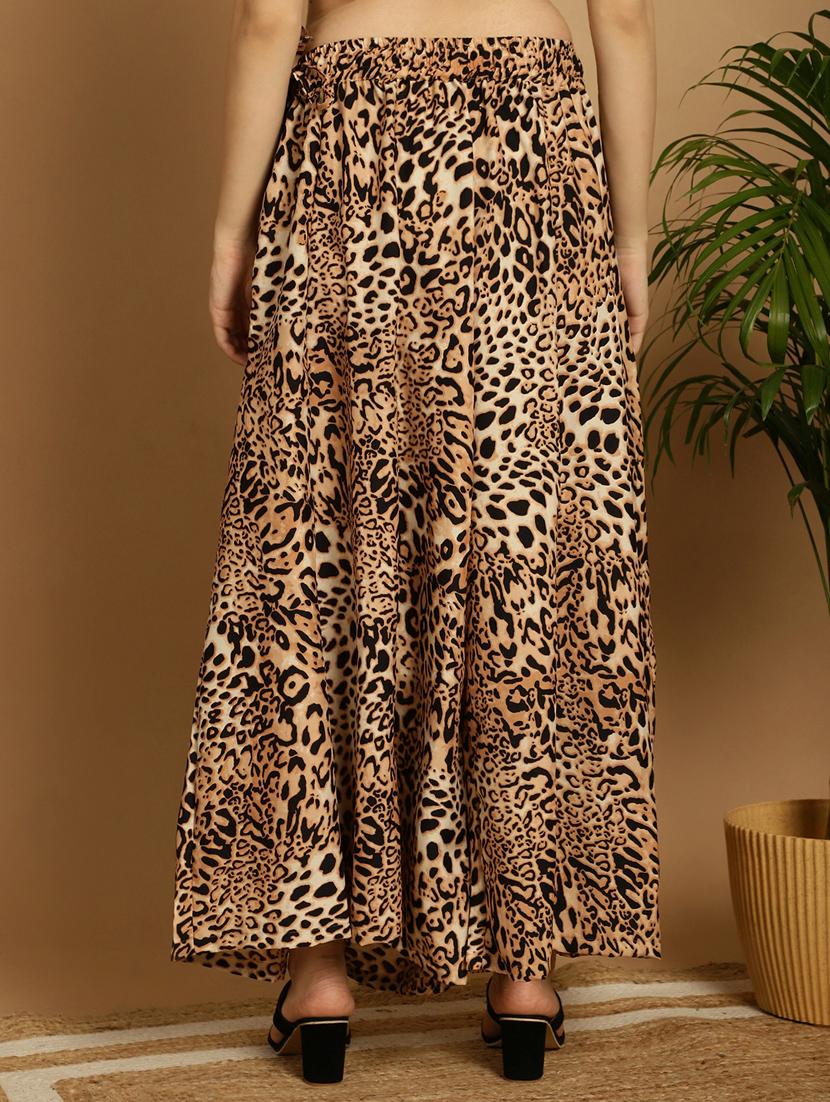 set of 2 multi colored crepe palazzo - 21389039 - Standard Image - 3