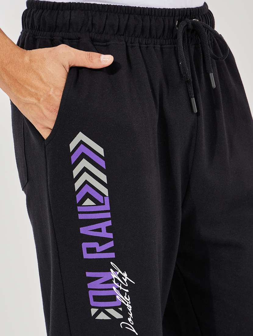 men black cotton joggers - 21389714 - Standard Image - 3