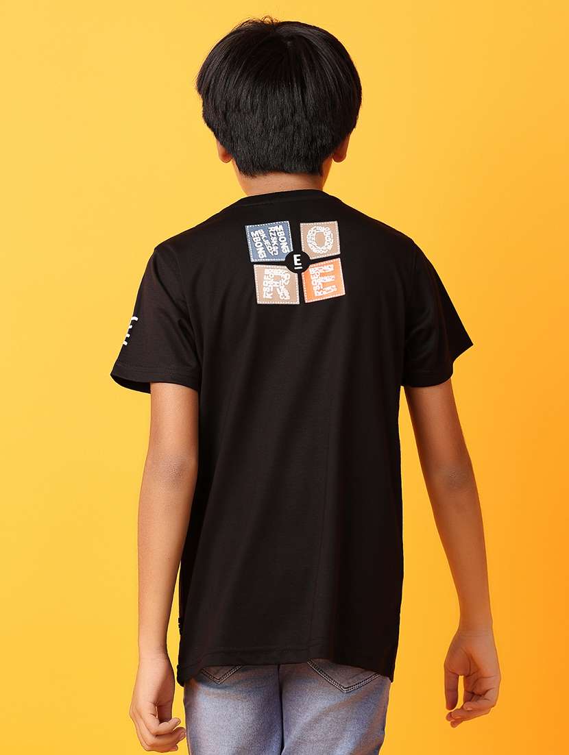 boys graphic print round neck t-shirts - 21389805 -  Standard Image - 3