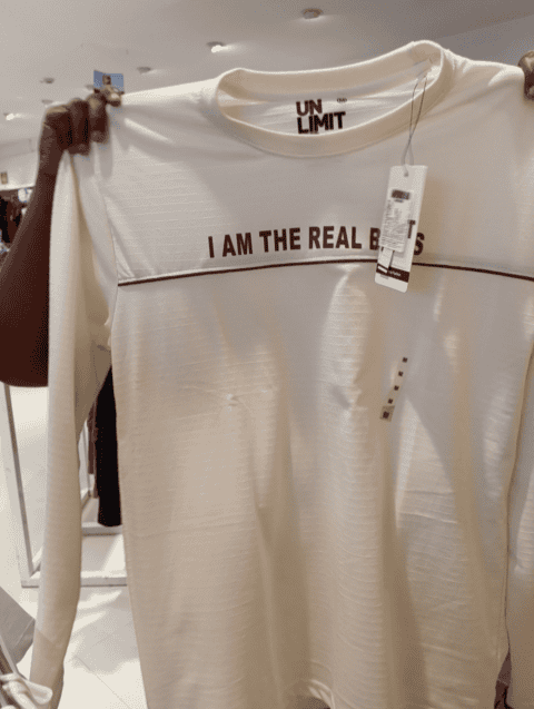 off white fancy fabric tshirt - 21389822 - Standard Image - 0