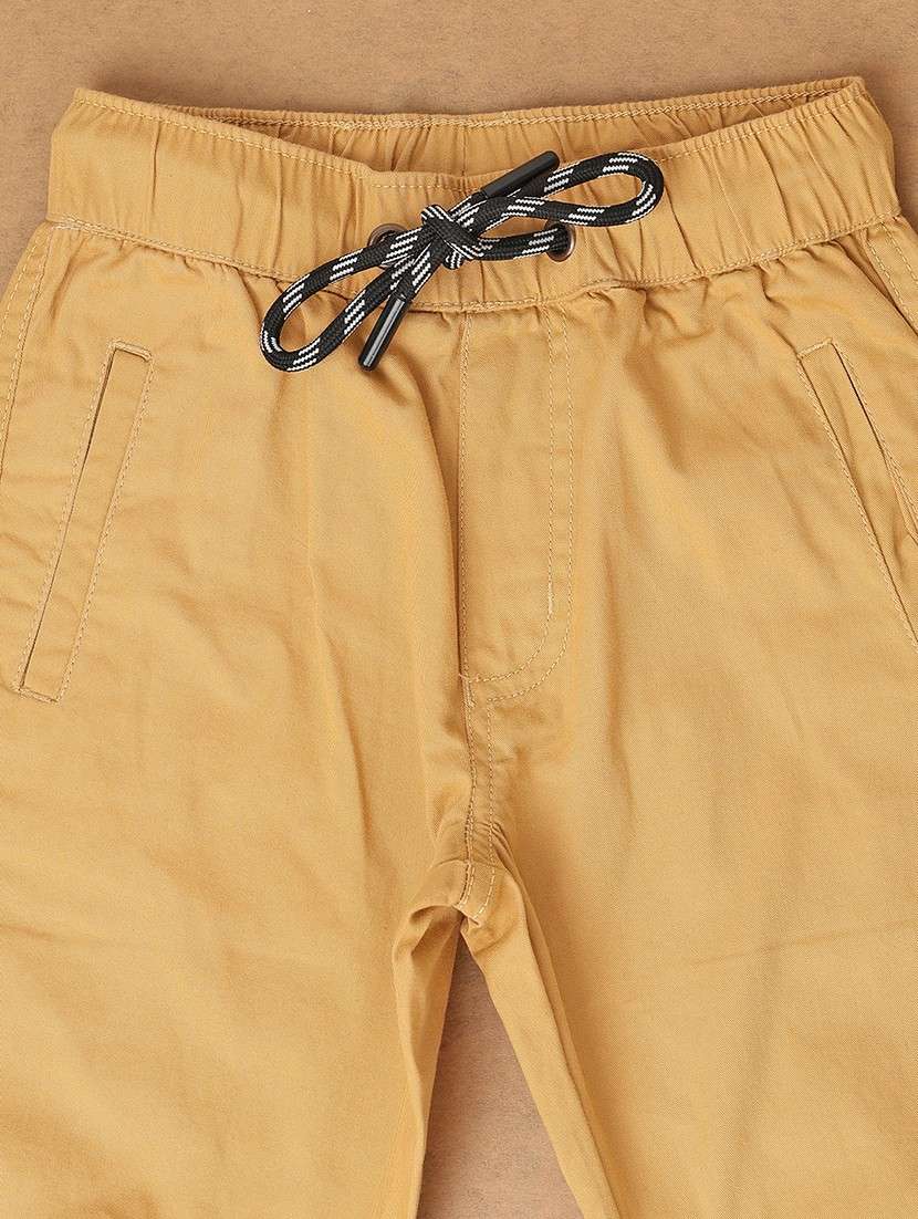 boys khaki solid joggers - 21389839 - Standard Image - 3