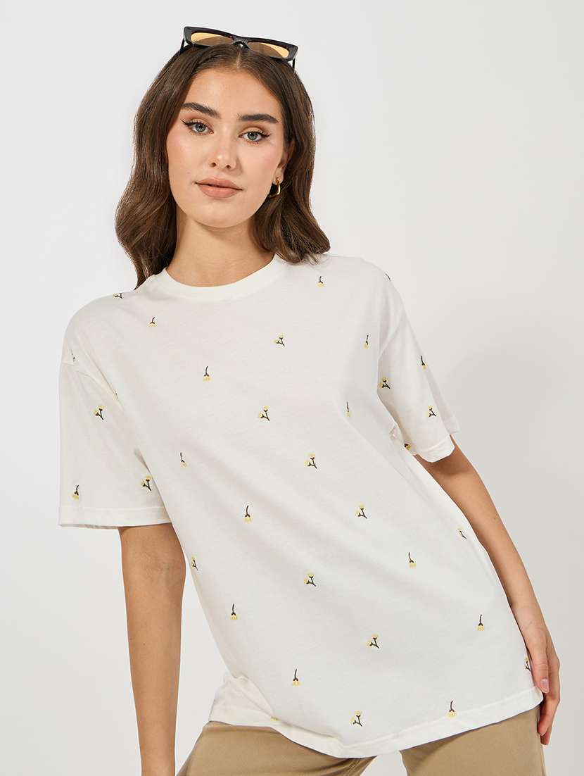 women white cotton oversized t-shirt