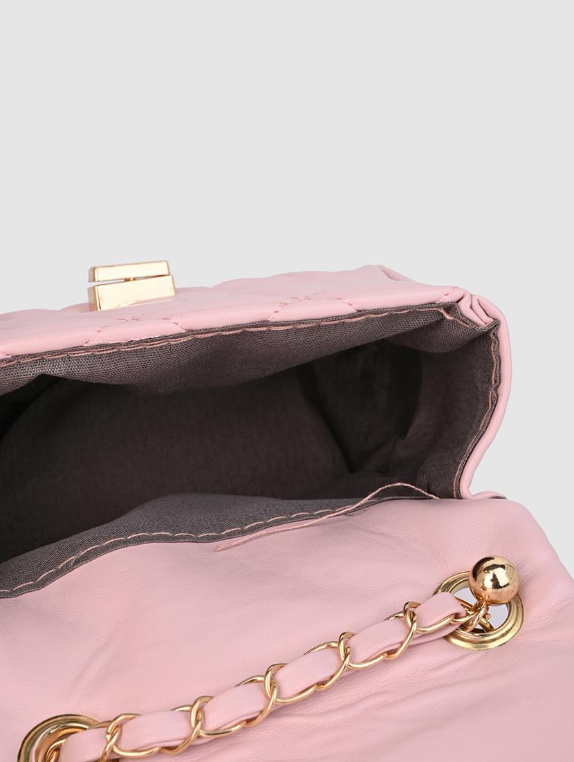 women pink pu sling bag - 21390818 - Standard Image - 3
