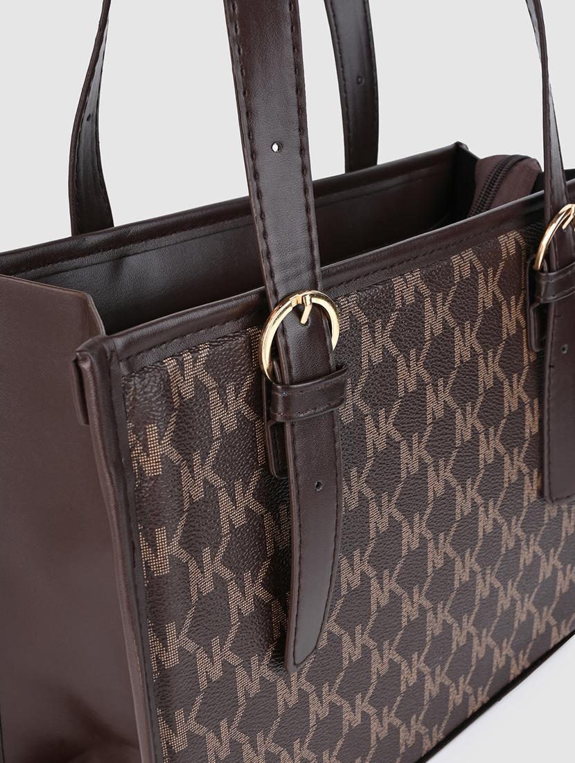 women brown pu handbag - 21390847 - Standard Image - 5