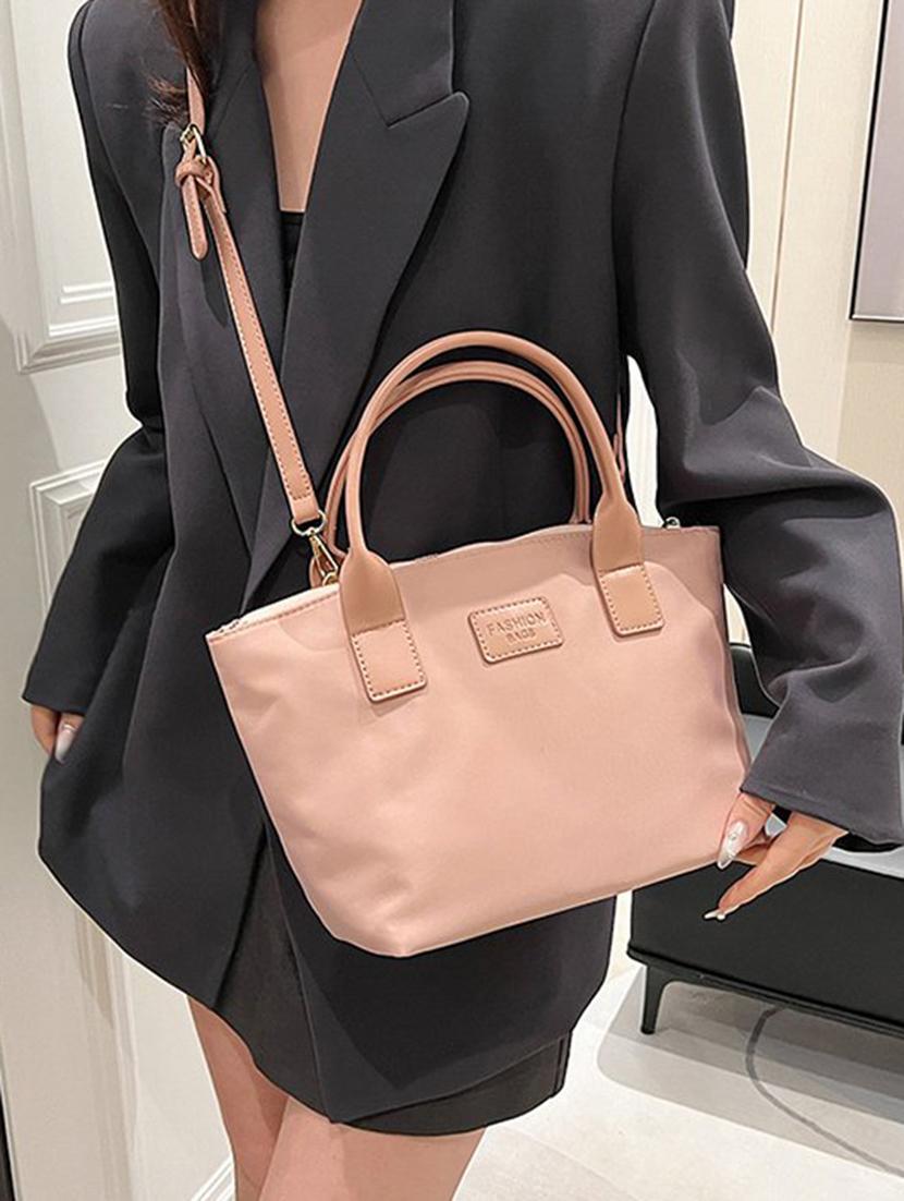women pink pu handbag - 21390851 - Standard Image - 5