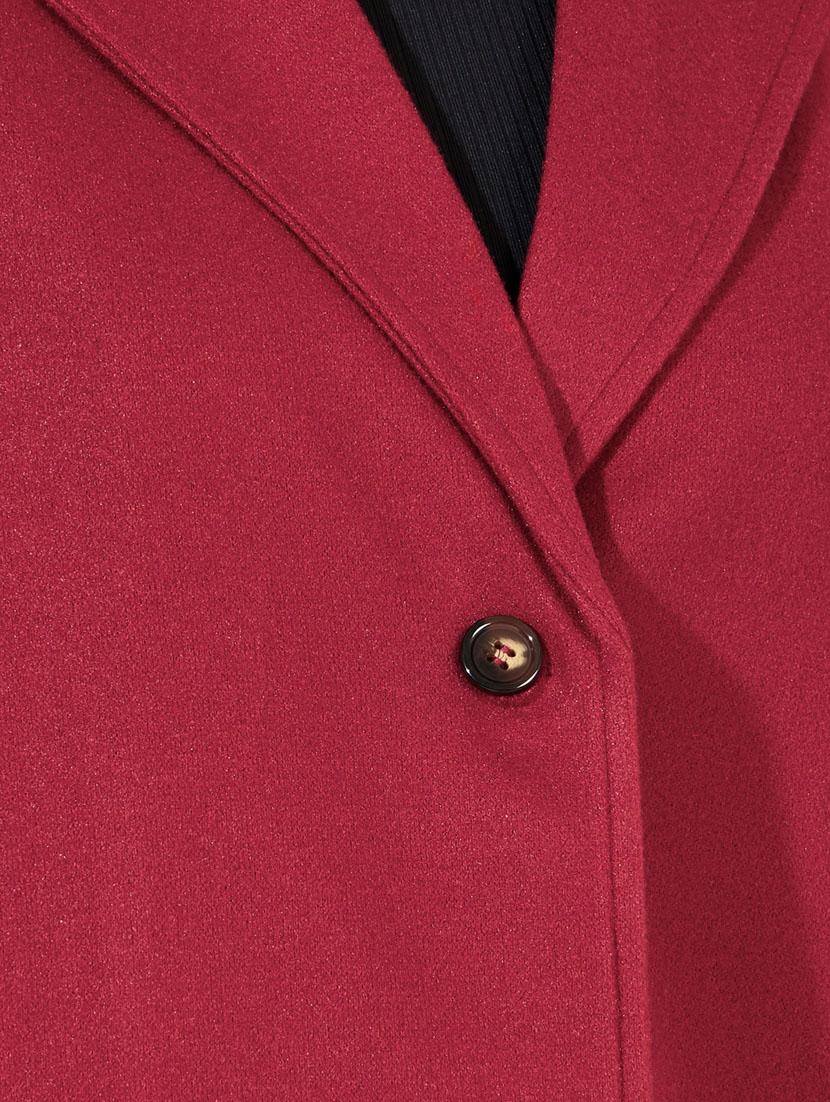 women burgundy solid long sleeve trench coat - 21390872 - Standard Image - 3