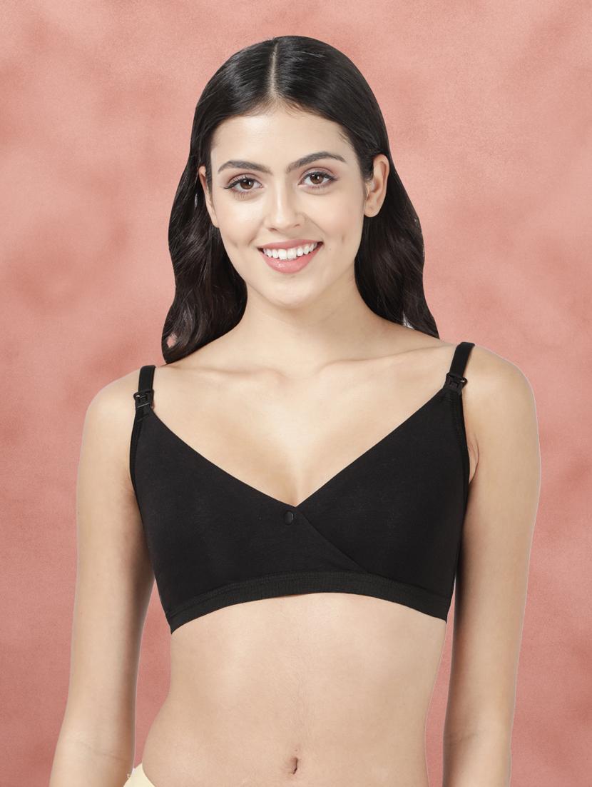 women solid cotton t-shirt bra - 21391062 -  Zoom Image - 0