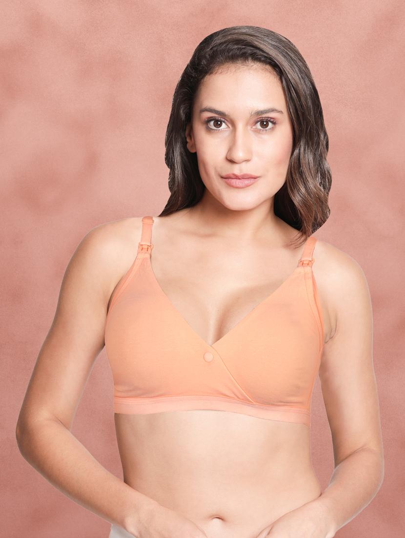 women solid cotton t-shirt bra