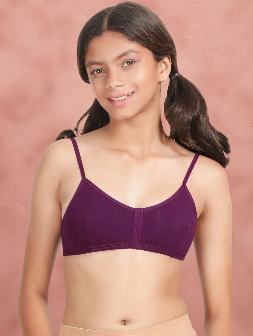 purple cotton regular bra - 21391073 - Zoom Image - 0