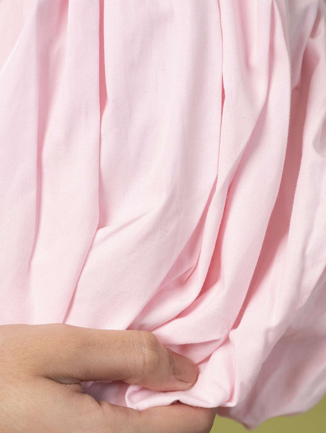 women solid puff sleeves a-line dress - 21391125 -  Standard Image - 5