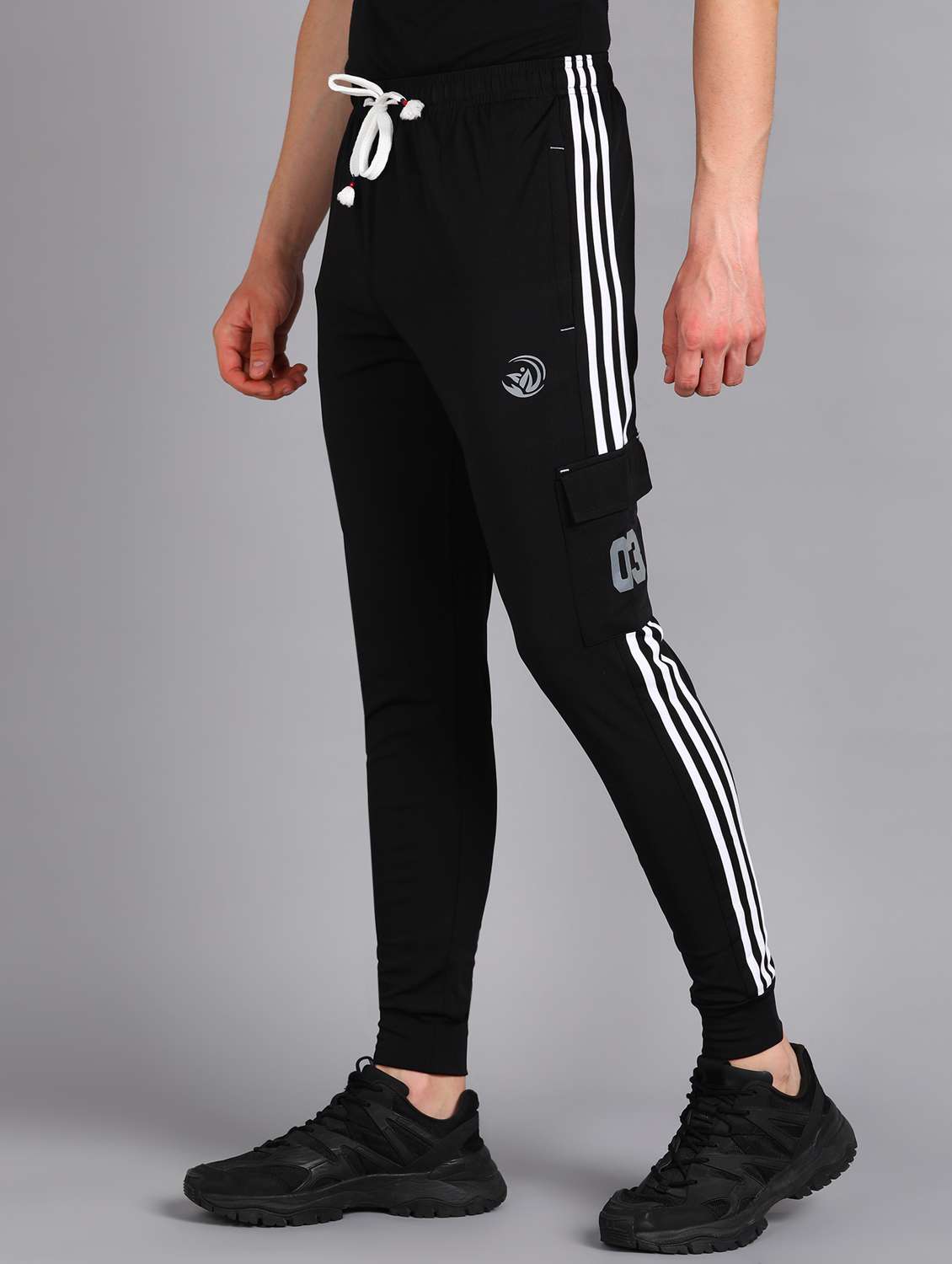men mid rise side taped joggers  - 21391144 -  Zoom Image - 0