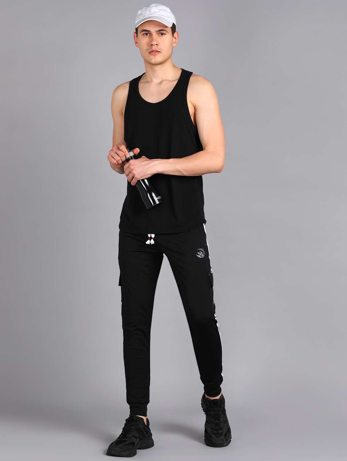 men mid rise side taped joggers  - 21391144 -  Standard Image - 3