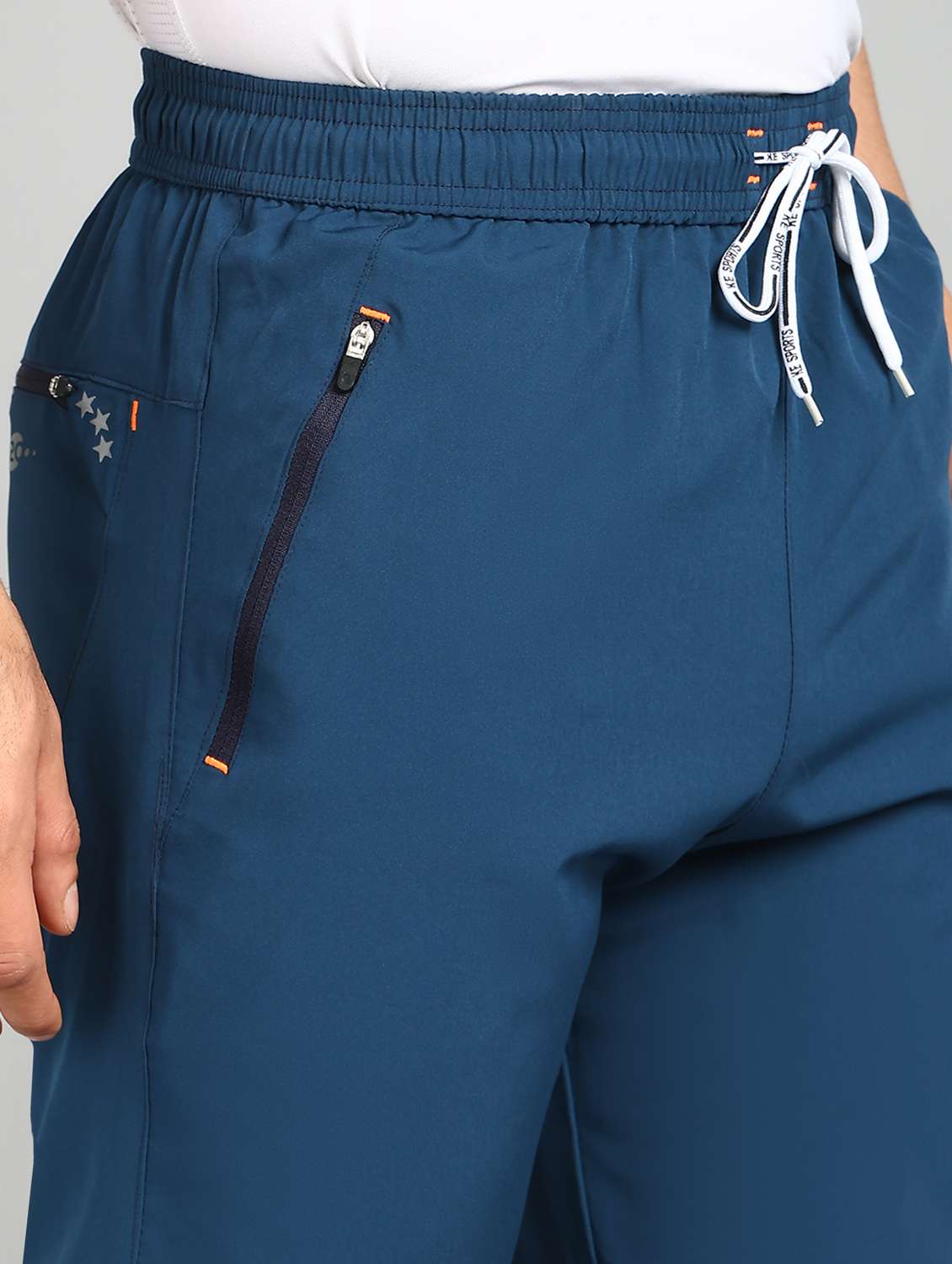 men blue polyester full length track pant - 21391175 - Standard Image - 5