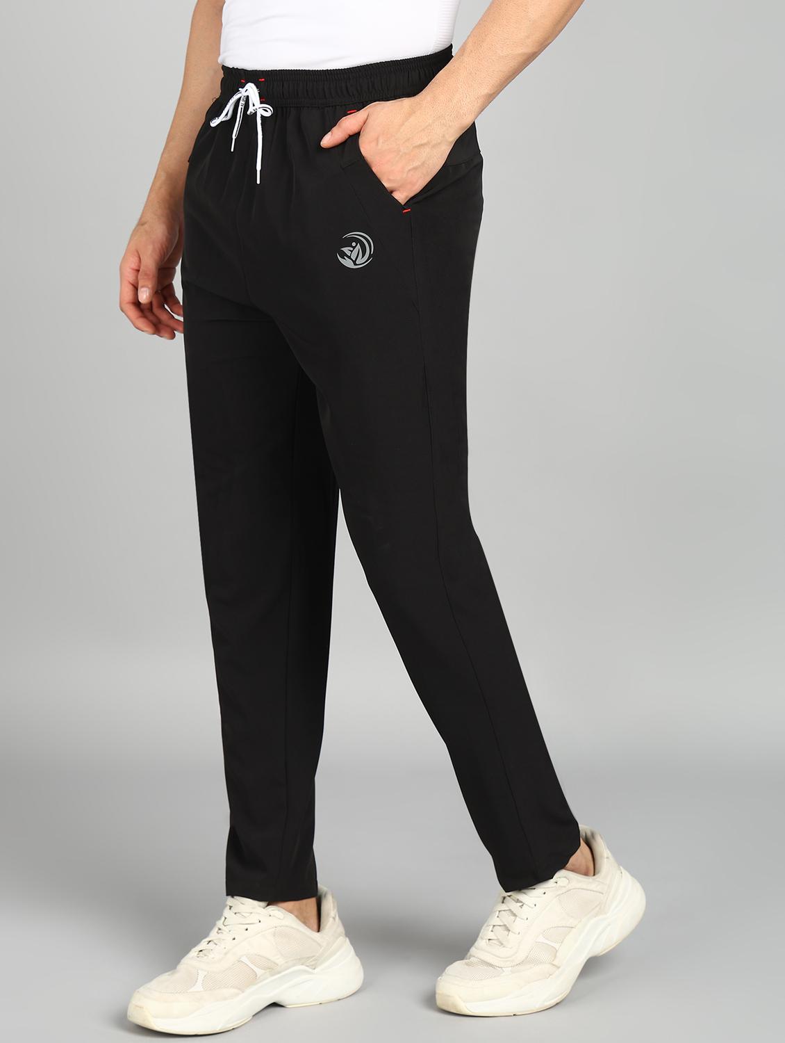 men black polyester full length track pant - 21391181 - Zoom Image - 0
