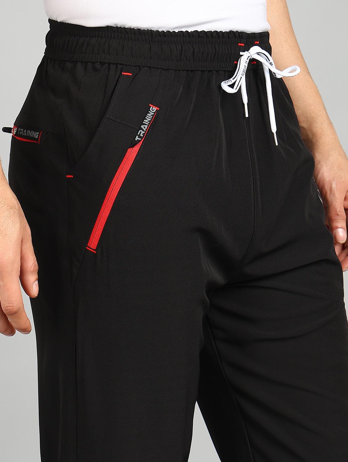 men black polyester full length track pant - 21391181 - Standard Image - 5