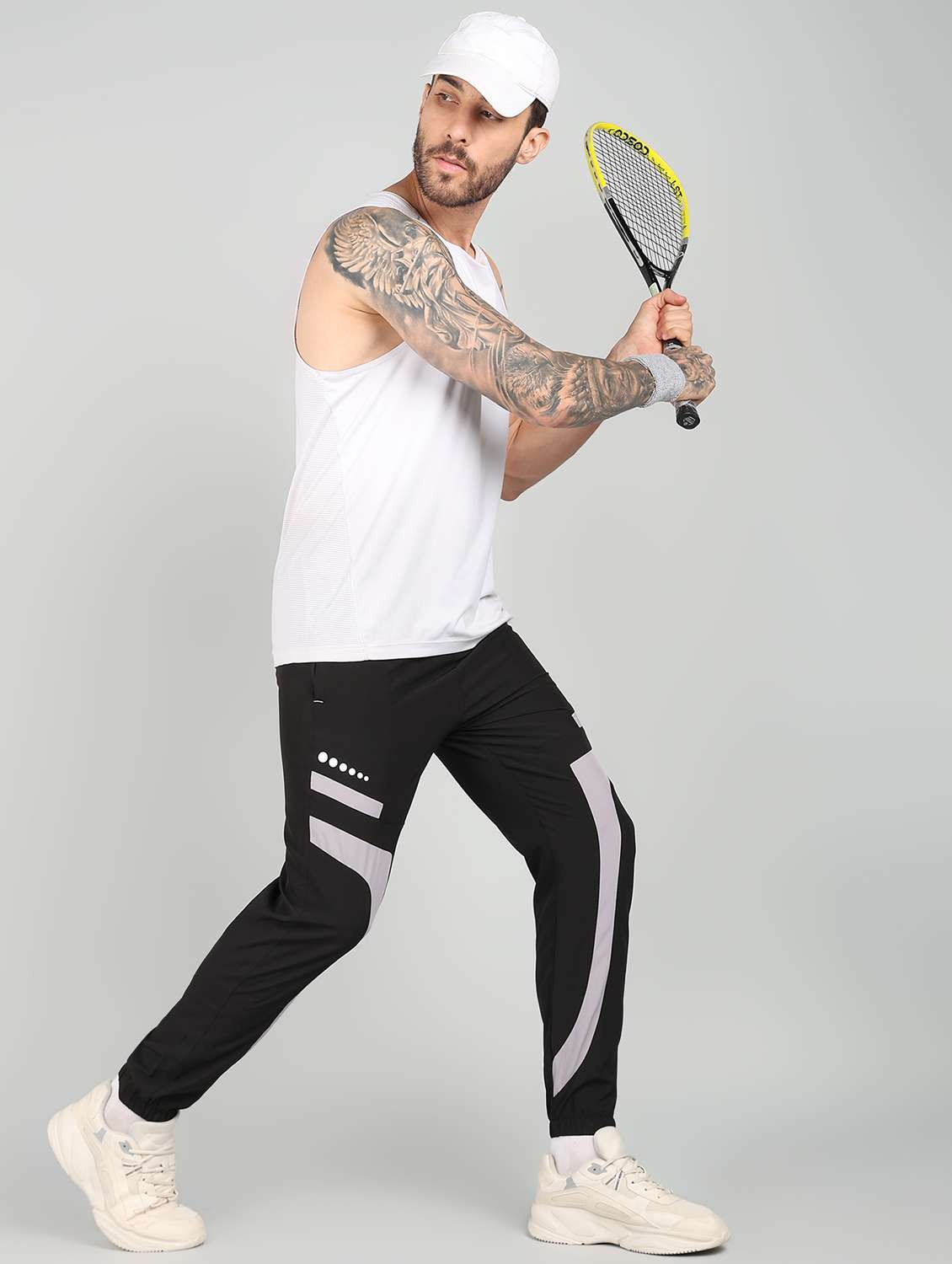 men placement print mid rise full length jogger - 21391189 -  Standard Image - 3