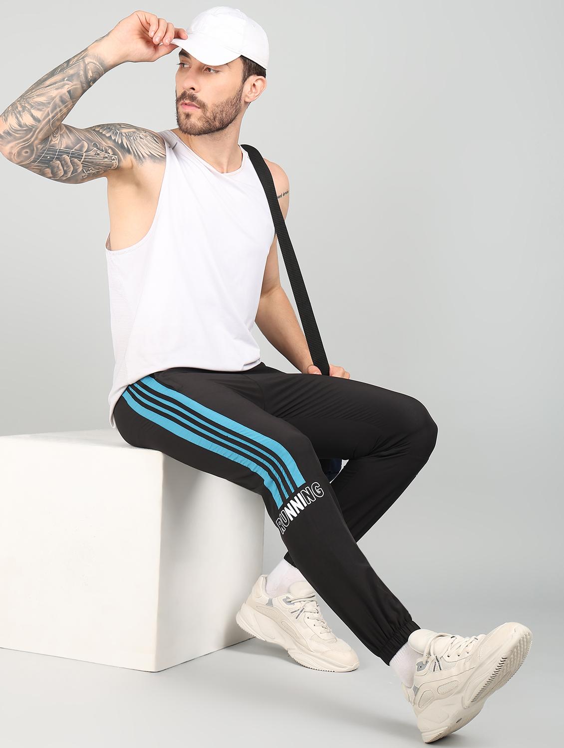 men mid rise side taped joggers - 21391195 - Standard Image - 3