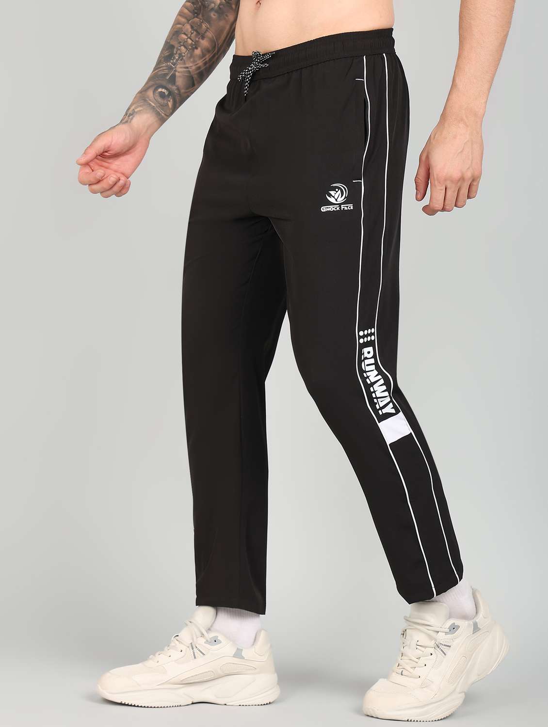 men mid rise side taped full length track pant - 21391203 -  Zoom Image - 0