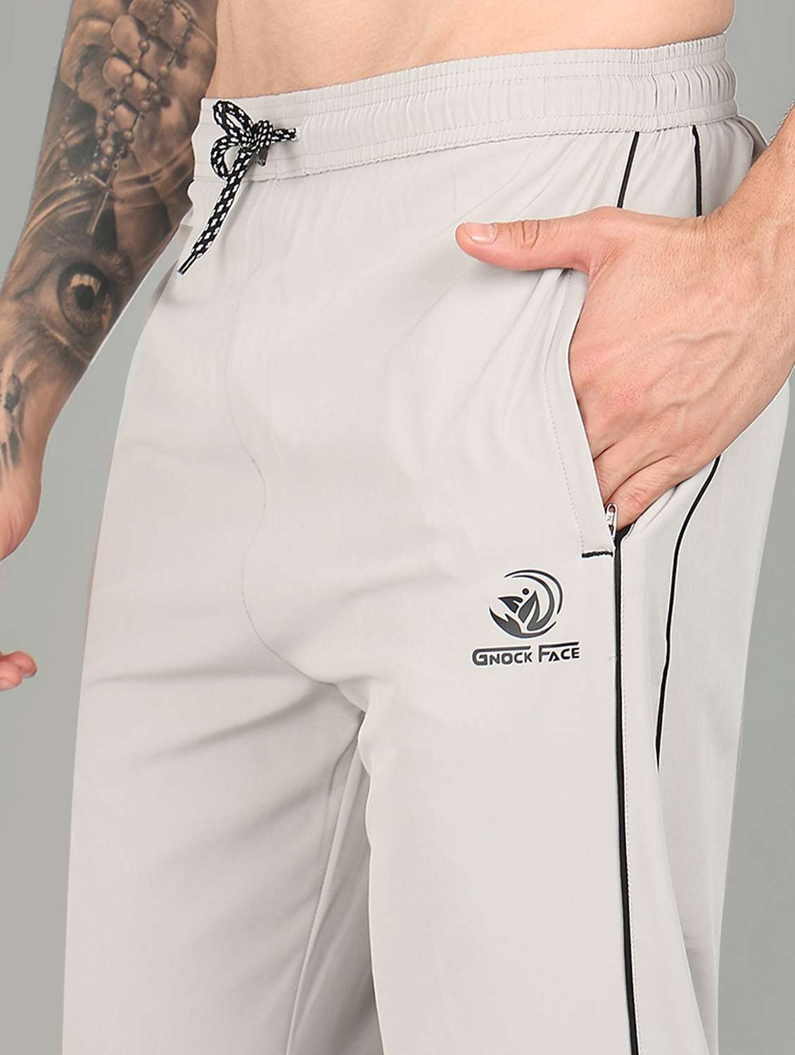 men mid rise side taped full length track pant - 21391205 -  Standard Image - 5