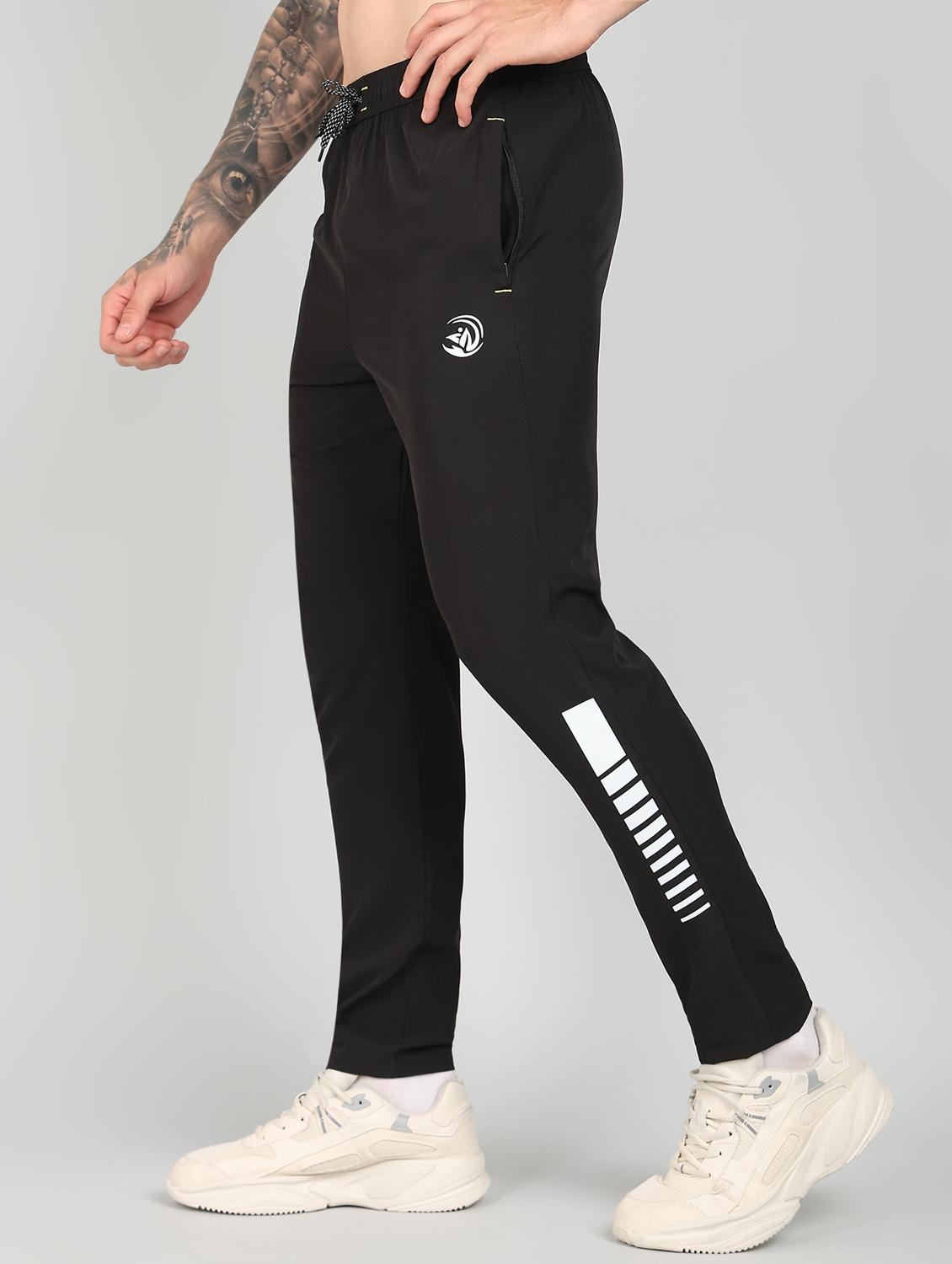 men black polyester full length track pant - 21391211 - Zoom Image - 0