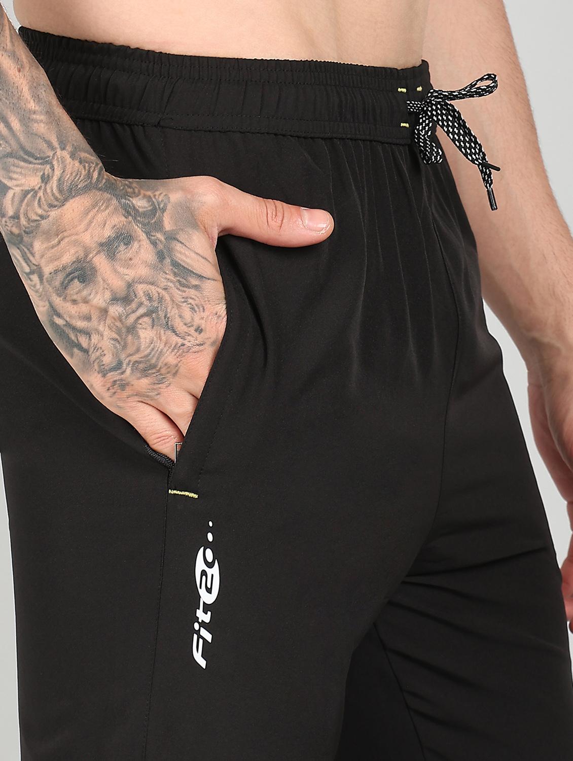 men black polyester full length track pant - 21391211 - Standard Image - 5