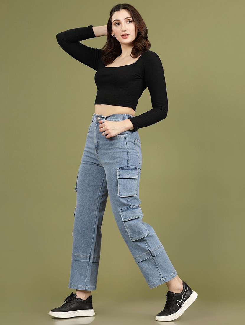 women's high rise solid cargo  - 21391283 -  Standard Image - 5