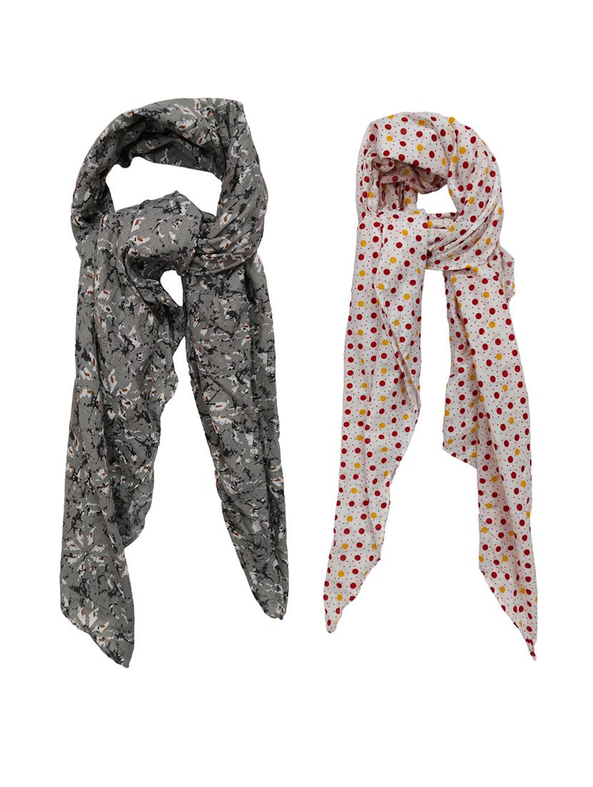 women pack of 2 printed cotton scarf - 21391368 -  Zoom Image - 0