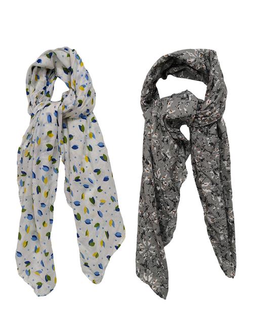 women pack of 2 printed cotton scarf - 21391374 - Standard Image - 0