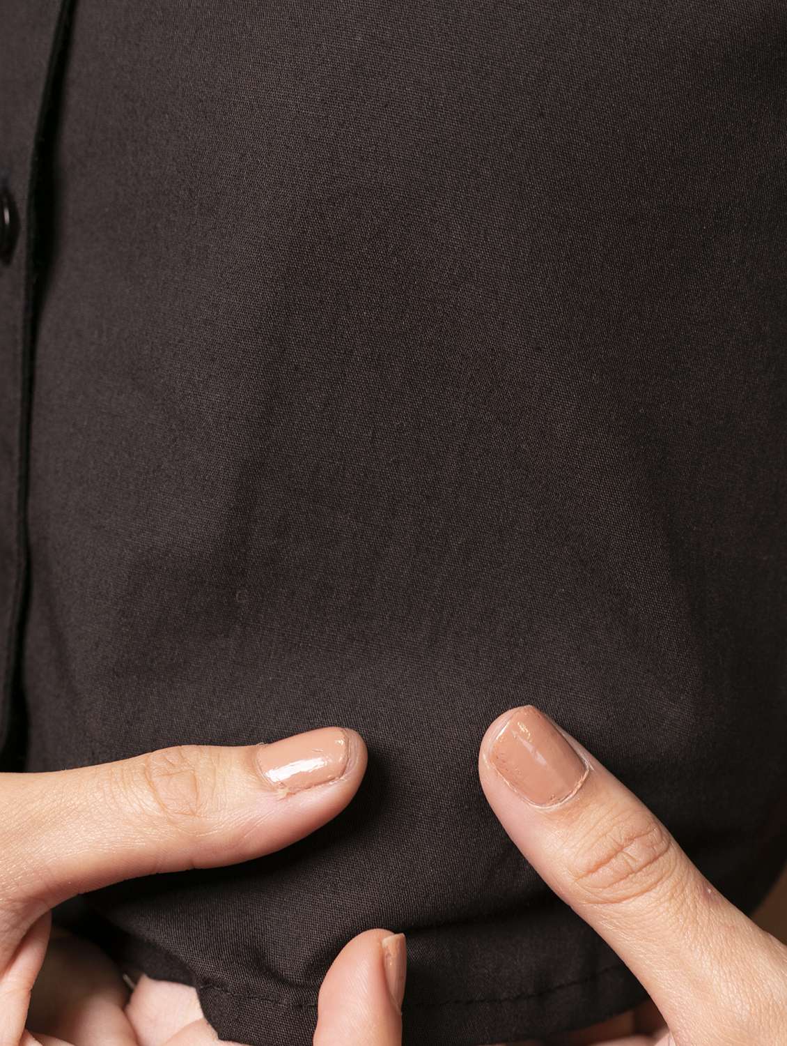 women solid collared puff sleeves crop shirt - 21391529 -  Standard Image - 5