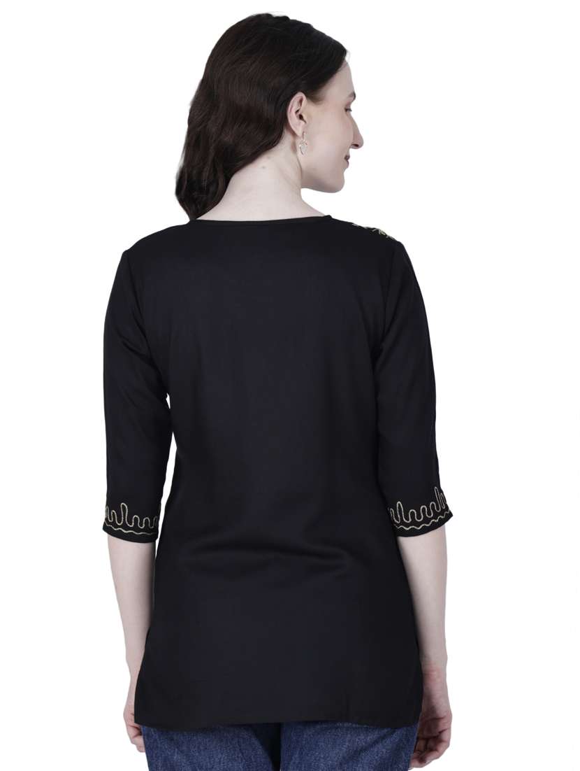 women embroidered rayontunic - 21391811 - Standard Image - 3