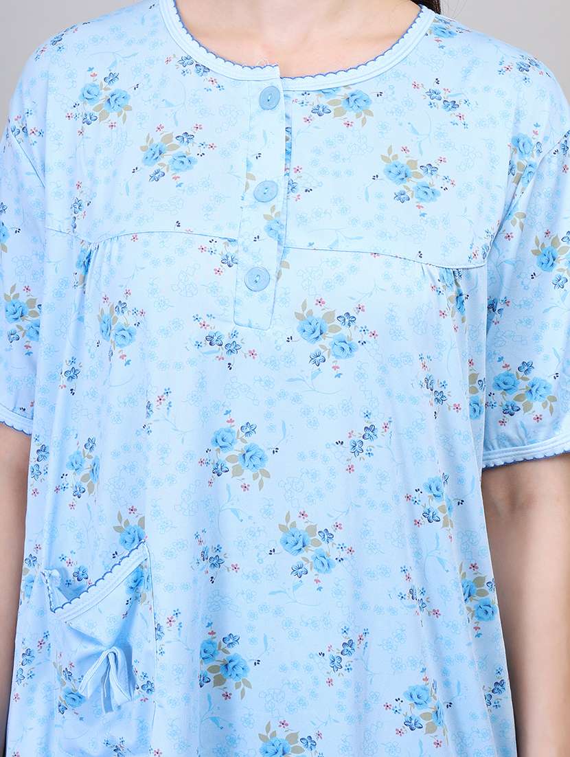 women light blue viscose pyjama set  - 21391966 -  Standard Image - 5