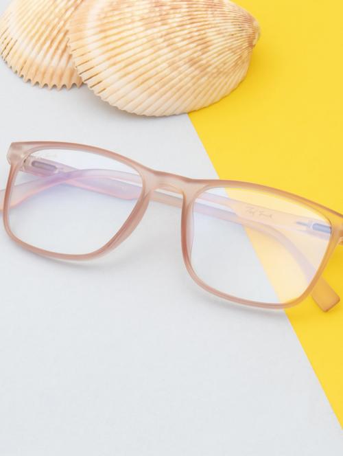 ted smith hustle bluecut & antiglare computer eyeglasses| wayfarer|blue light blocking| brown casual spectacles| 53-18-140 - 21391998 - Standard Image - 0