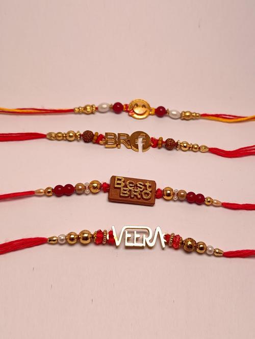 pack of 4 thread rakhi - 21392081 - Standard Image - 0