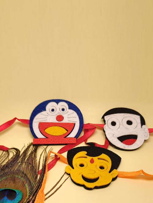 dora nobita bheem 2 inch big size kids rakhi - 21392084 - Standard Image - 0