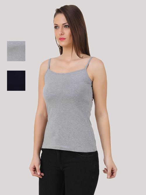 pack of 3 multi colored cotton camisole - 21392270 -  Standard Image - 0