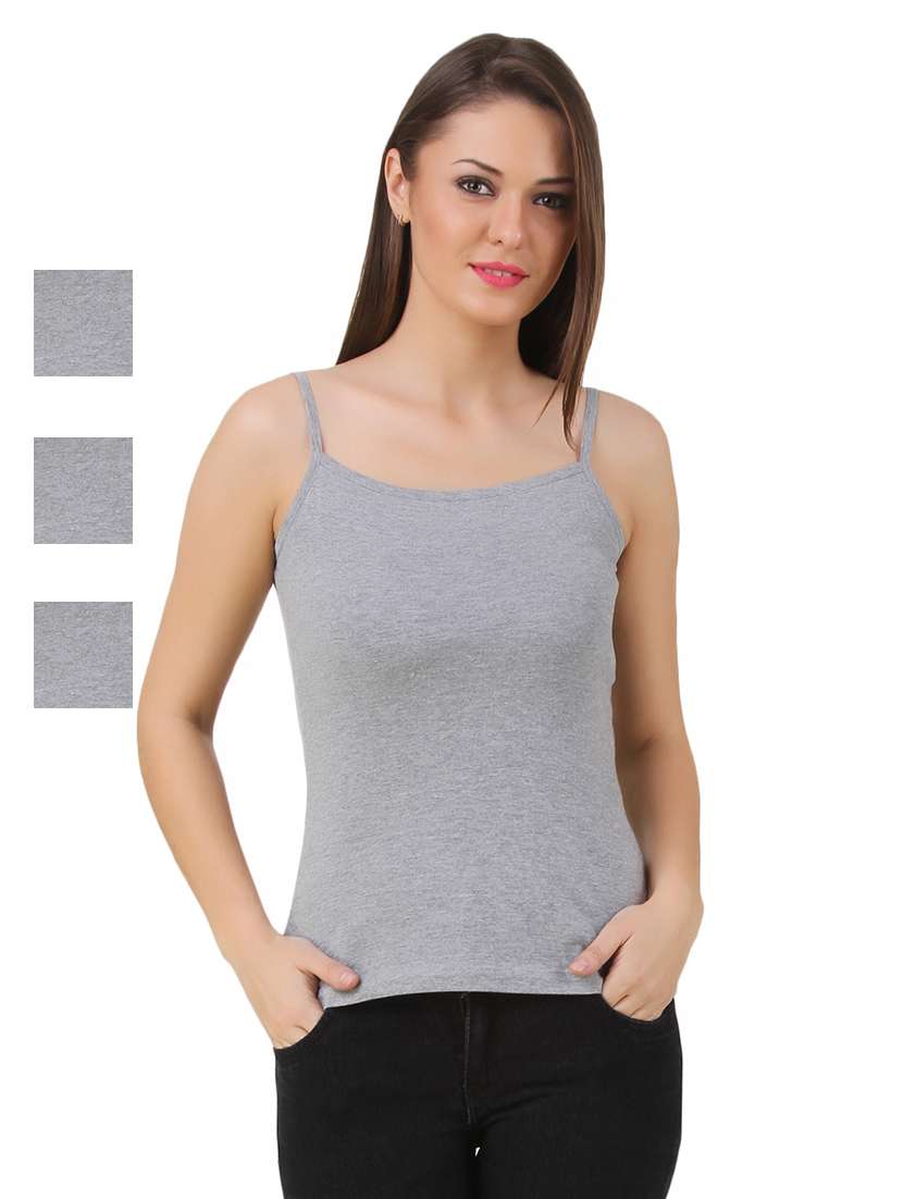 women sleeveless solid set of 3 camisole - 21392271 - Zoom Image - 0