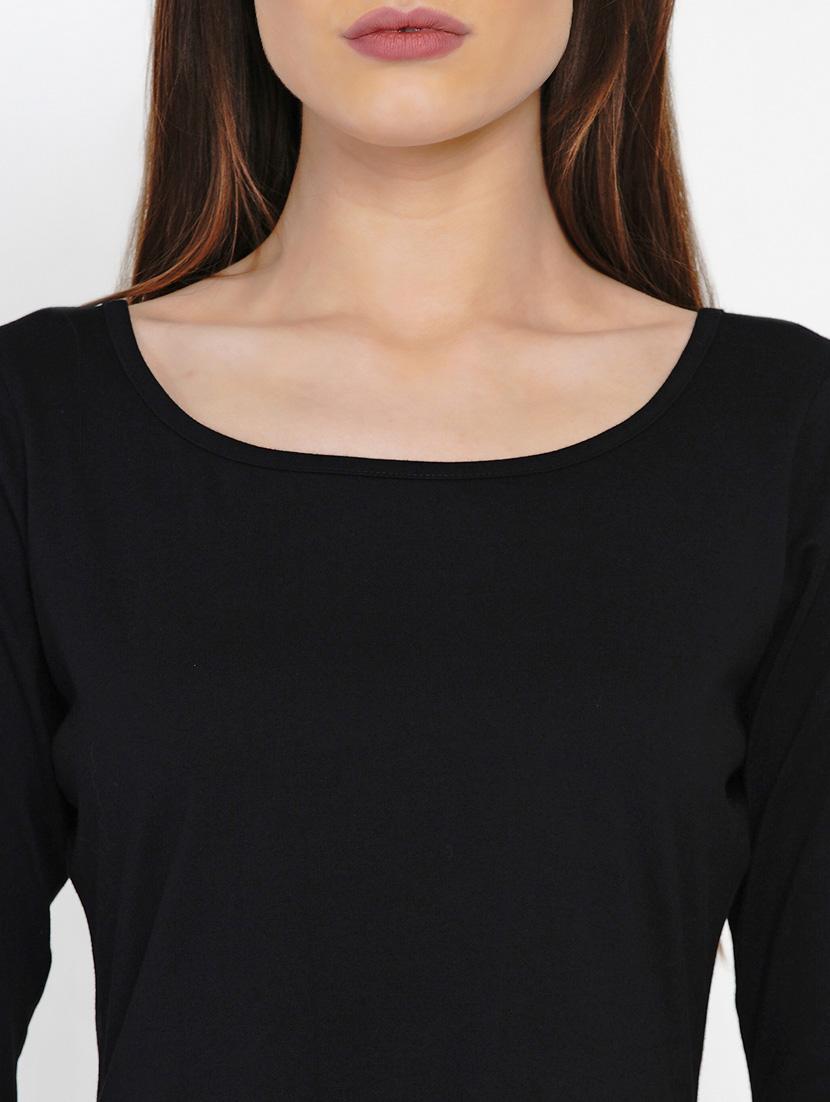 black cotton regular top - 21392300 - Standard Image - 5