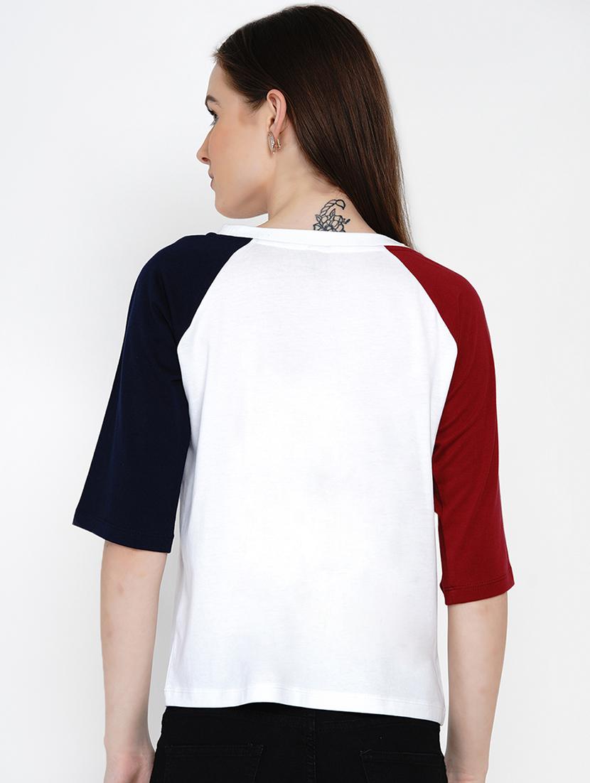 multicolored color block regular top - 21392302 - Standard Image - 3