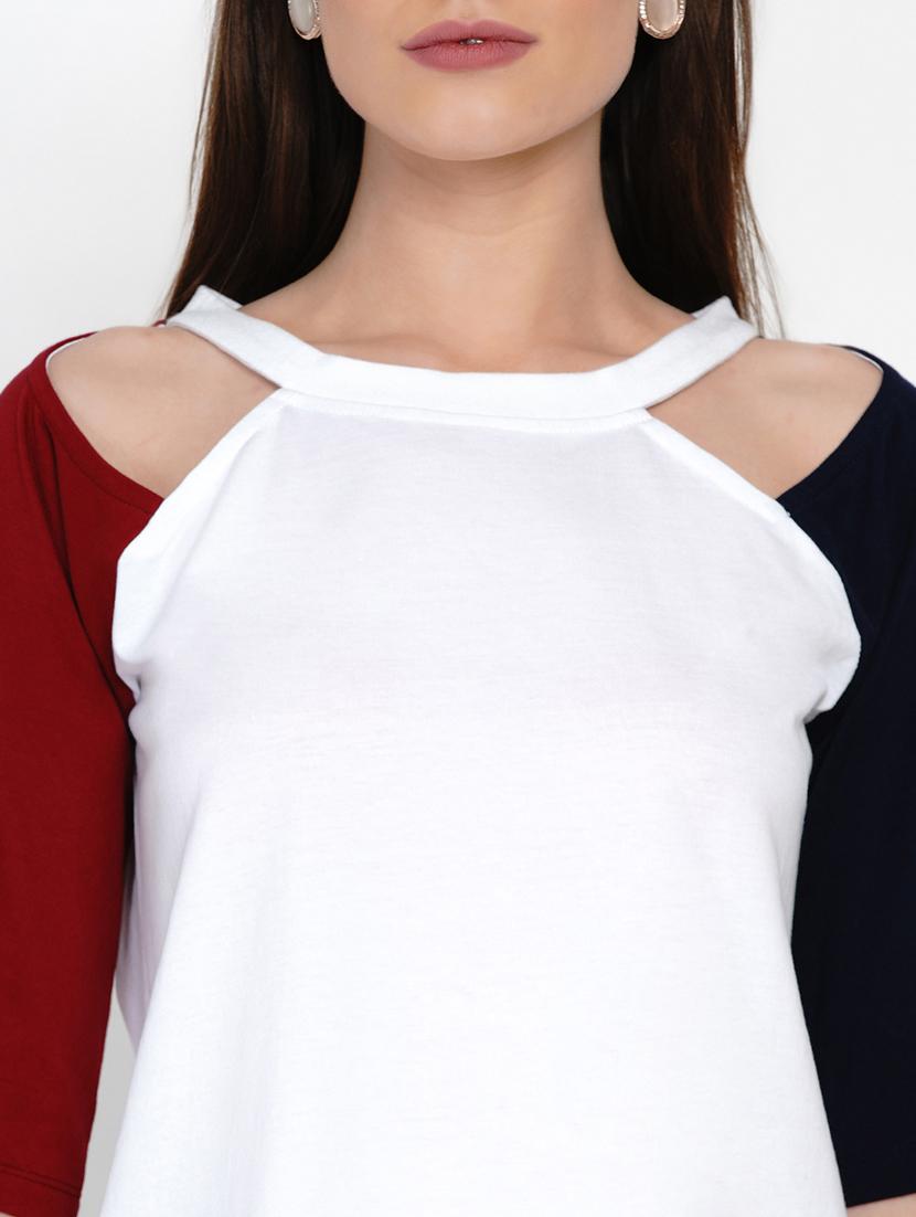 multicolored color block regular top - 21392302 - Standard Image - 5