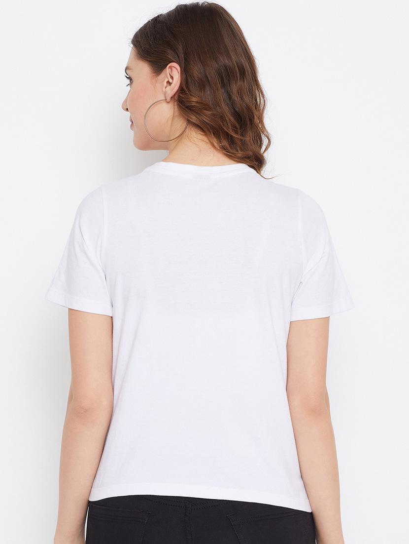 women white round neck solids top - 21392303 - Standard Image - 3