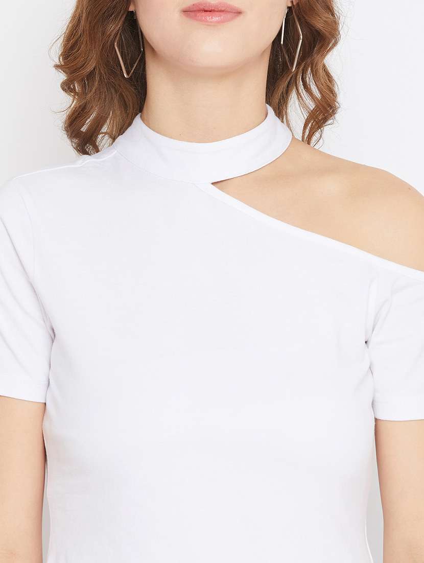women white short sleeves solids top - 21392309 - Standard Image - 5