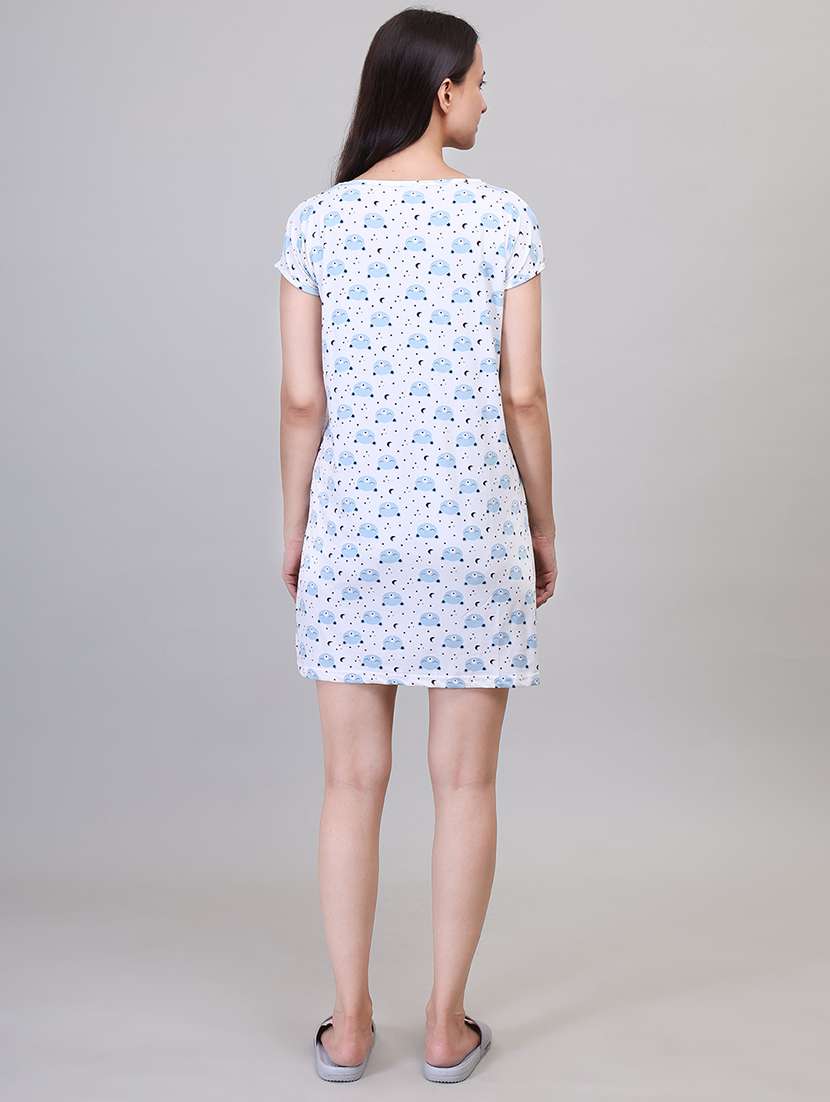 women white cotton sleepshirt - 21392326 -  Standard Image - 3