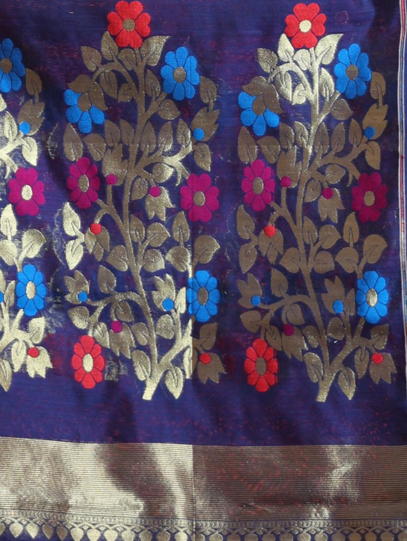 self design handloom saree - 21392455 - Standard Image - 3